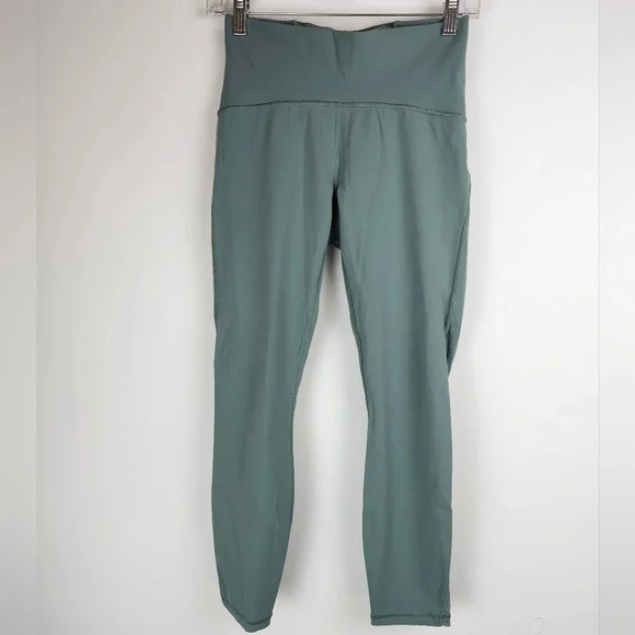Lululemon Train Times Leggings Green Size 6 High Rise - Picture 1 of 8